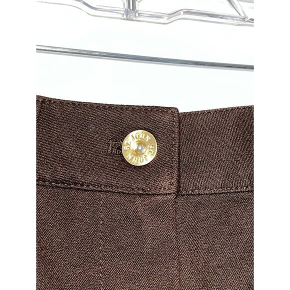 S.T John Sport Brown High Waist Straight-Leg Women's Pants Size 6 - Picture 5 of 15